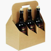 Custom six bottles of hand-held corrugated beer bottle carrier packaging